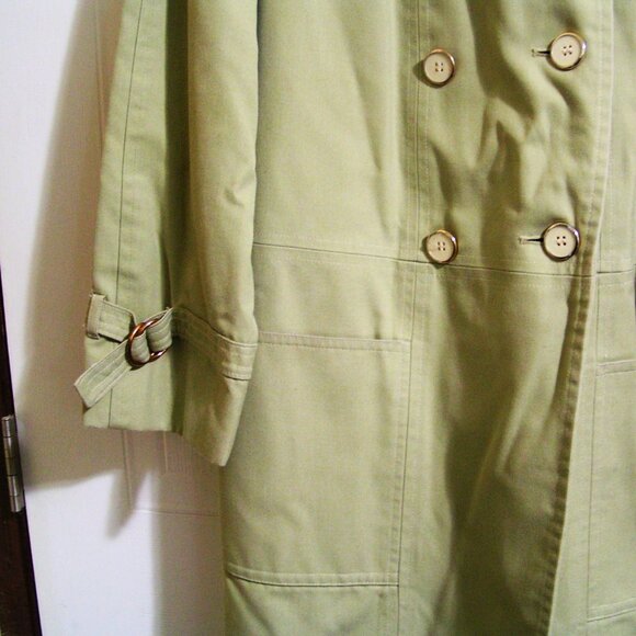 60'S CELERY TRENCH COAT M/L - Picture 2 of 2